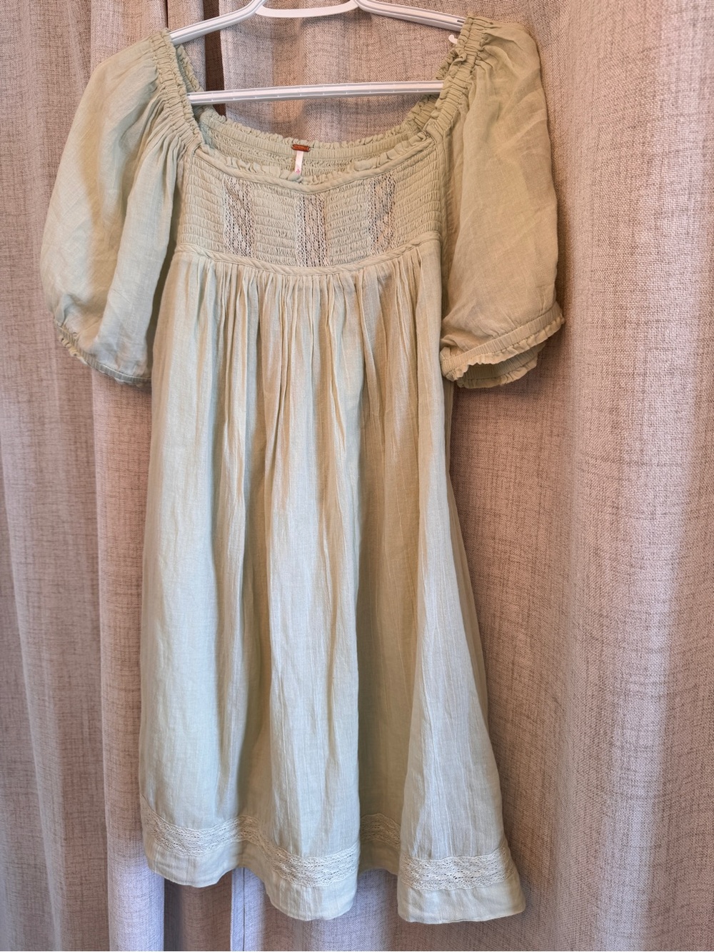 Free People Sage Green Mini Dress